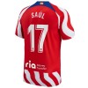 Atlético Madrid Saul 17 Hjemme 2022-23 - Fodboldtrøjer (S/S)